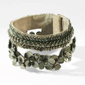 NEW DEEPA GURNANI rika bracelet in gunmetal